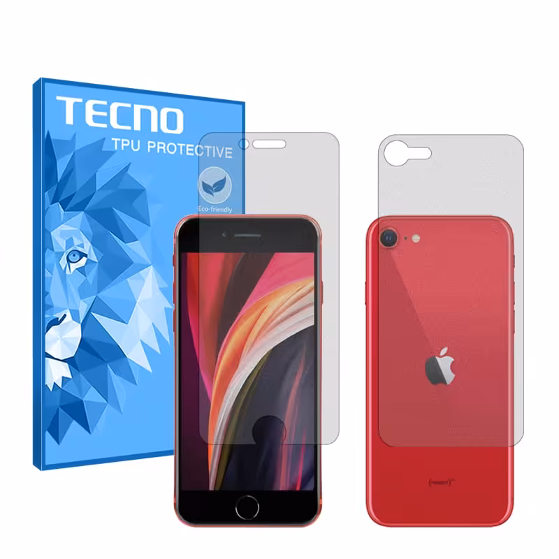 گلس صفحه نمایش و پشت گوشی اپل iPhone SE 2020 مدل هیدروژلی مات برند تکنو کد SS