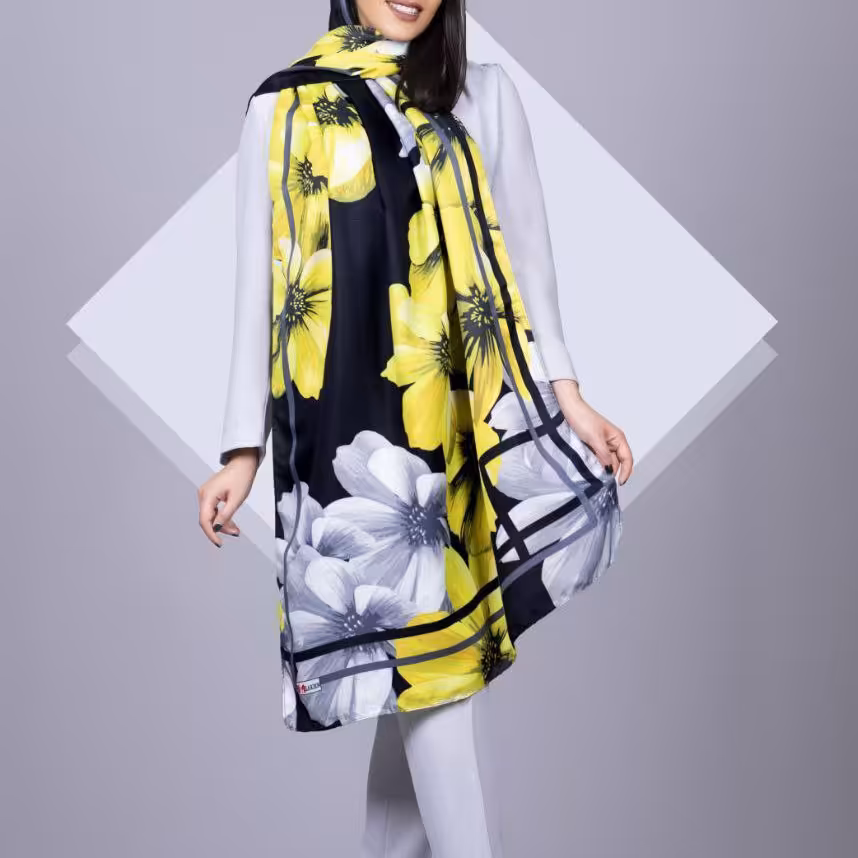 شال نخی براق گندمی تابستانه جدید کد 0130