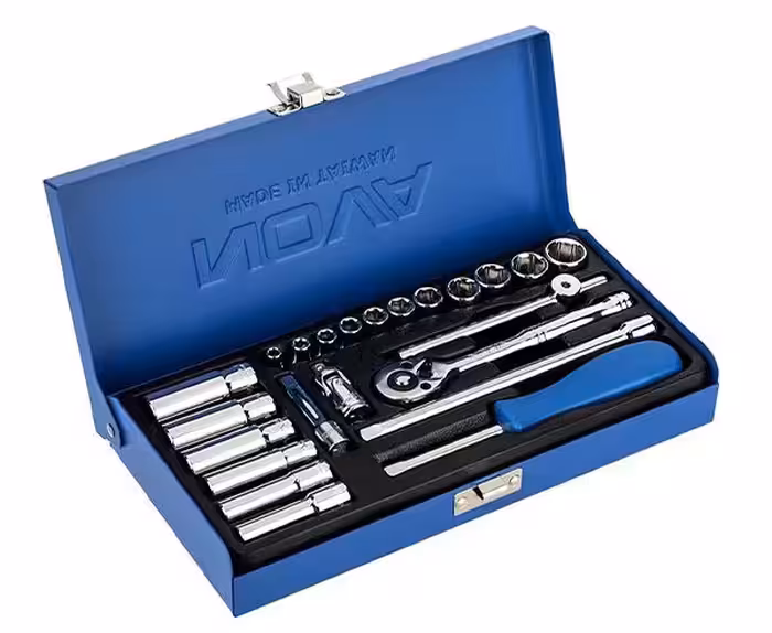 جعبه بکس 23 پارچه درایو 1/4 برند نووا مدل 7302