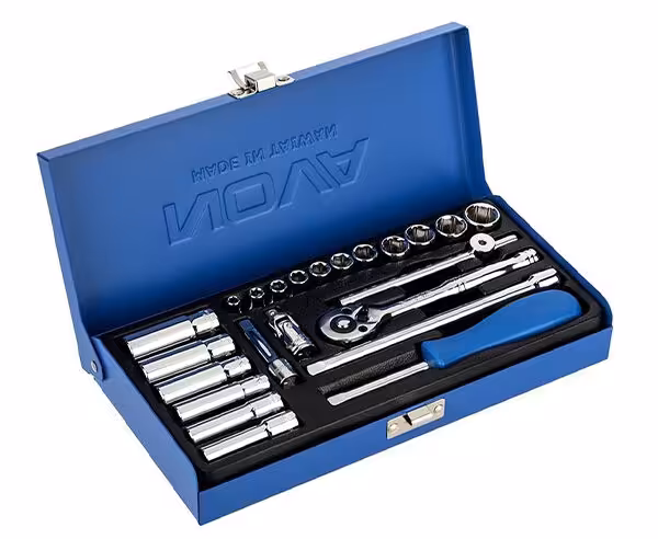 جعبه بکس 23 پارچه درایو 1/4 برند نووا مدل 7302