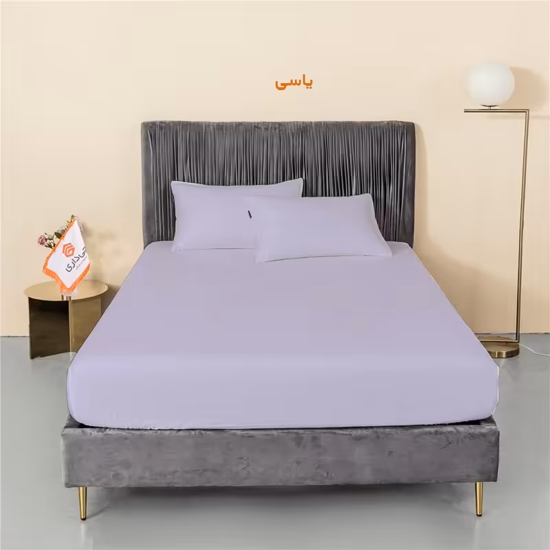 سرویس ملحفه چیداری مدل میکرو دو نفره سه تکه 160در200 رنگ یاسی