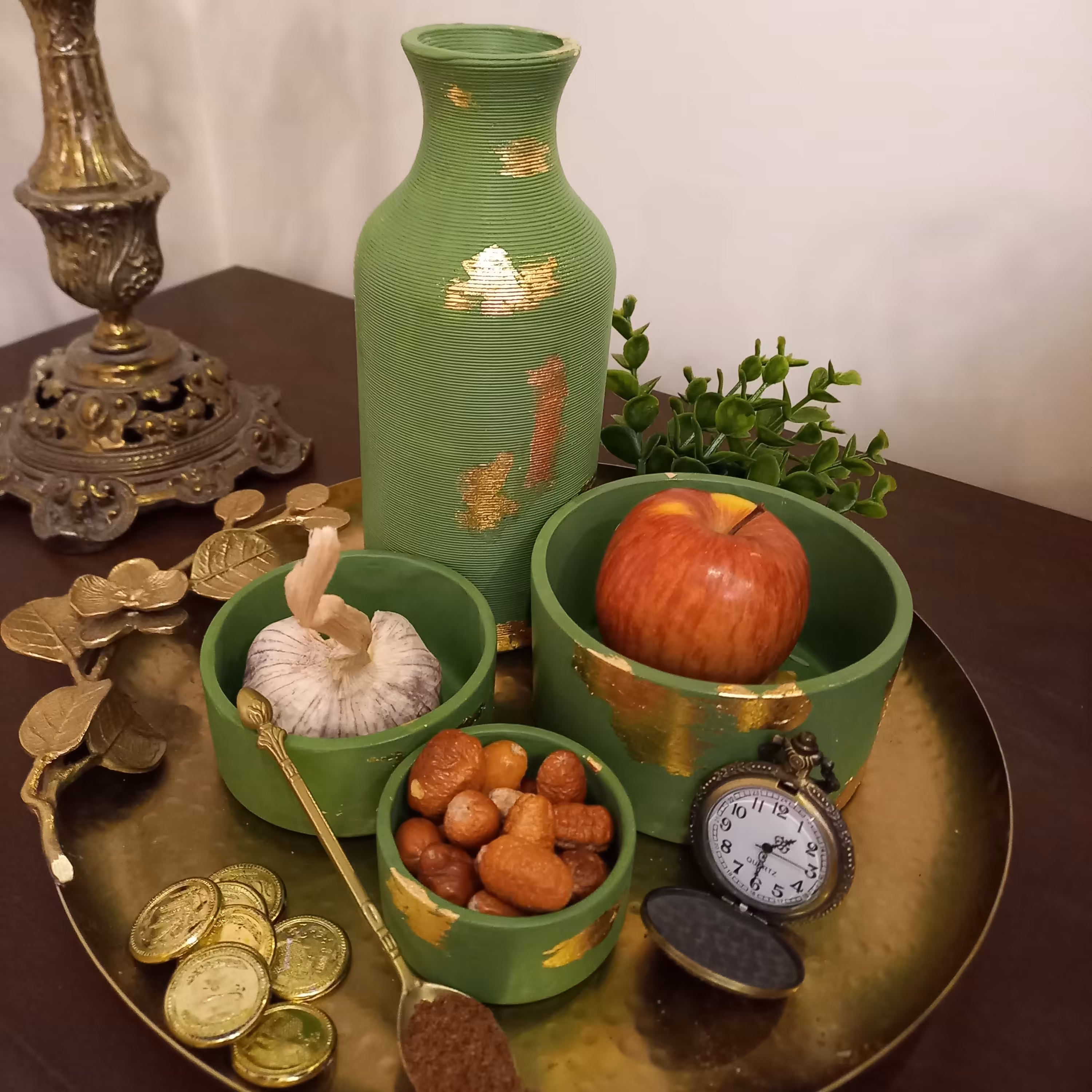 ست هفت سین سفالی هر رنگی بخوای 