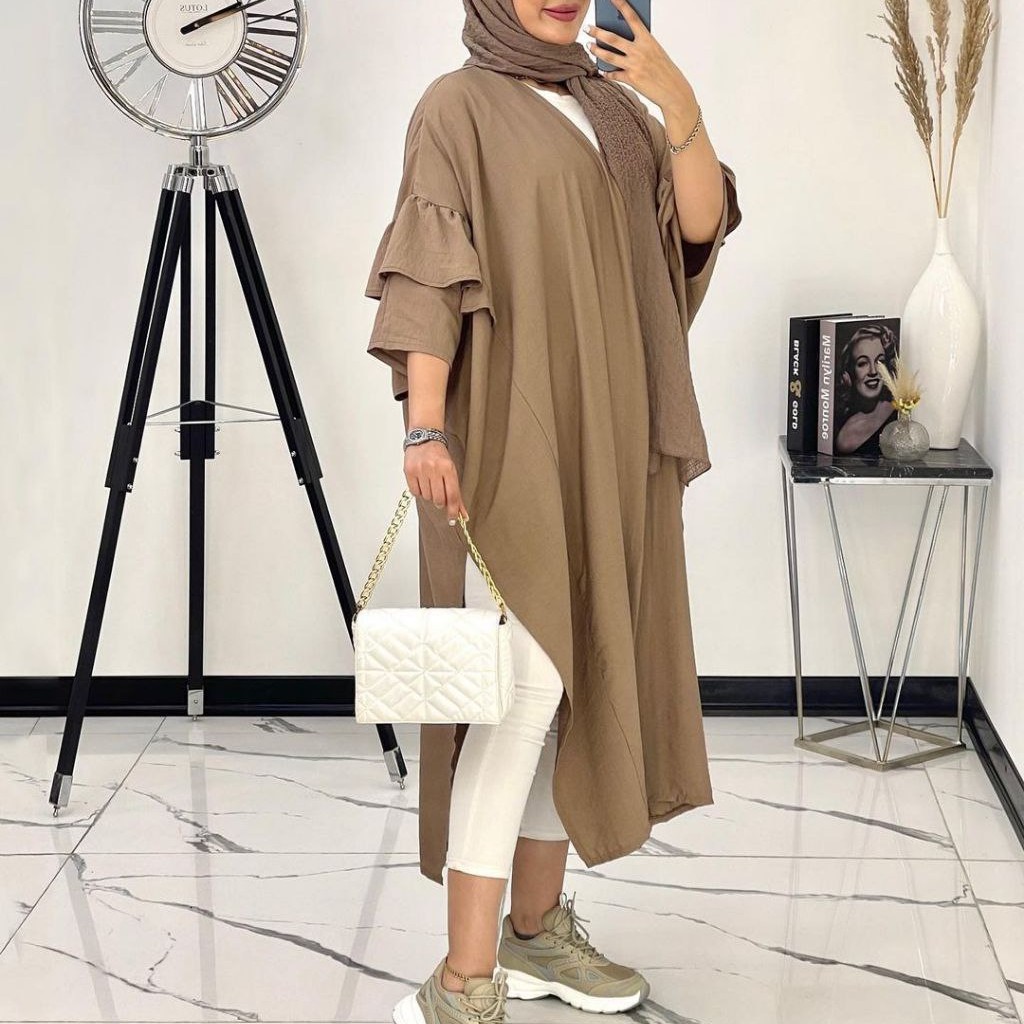 مانتو بهاره ابروبادی درجه یک فری سایز 40تا 48