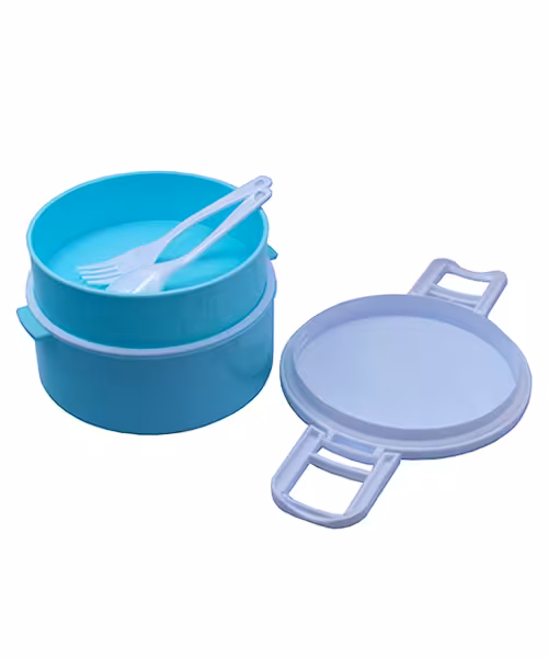 ظرف غذا  کارا  گرد  دوطبقه