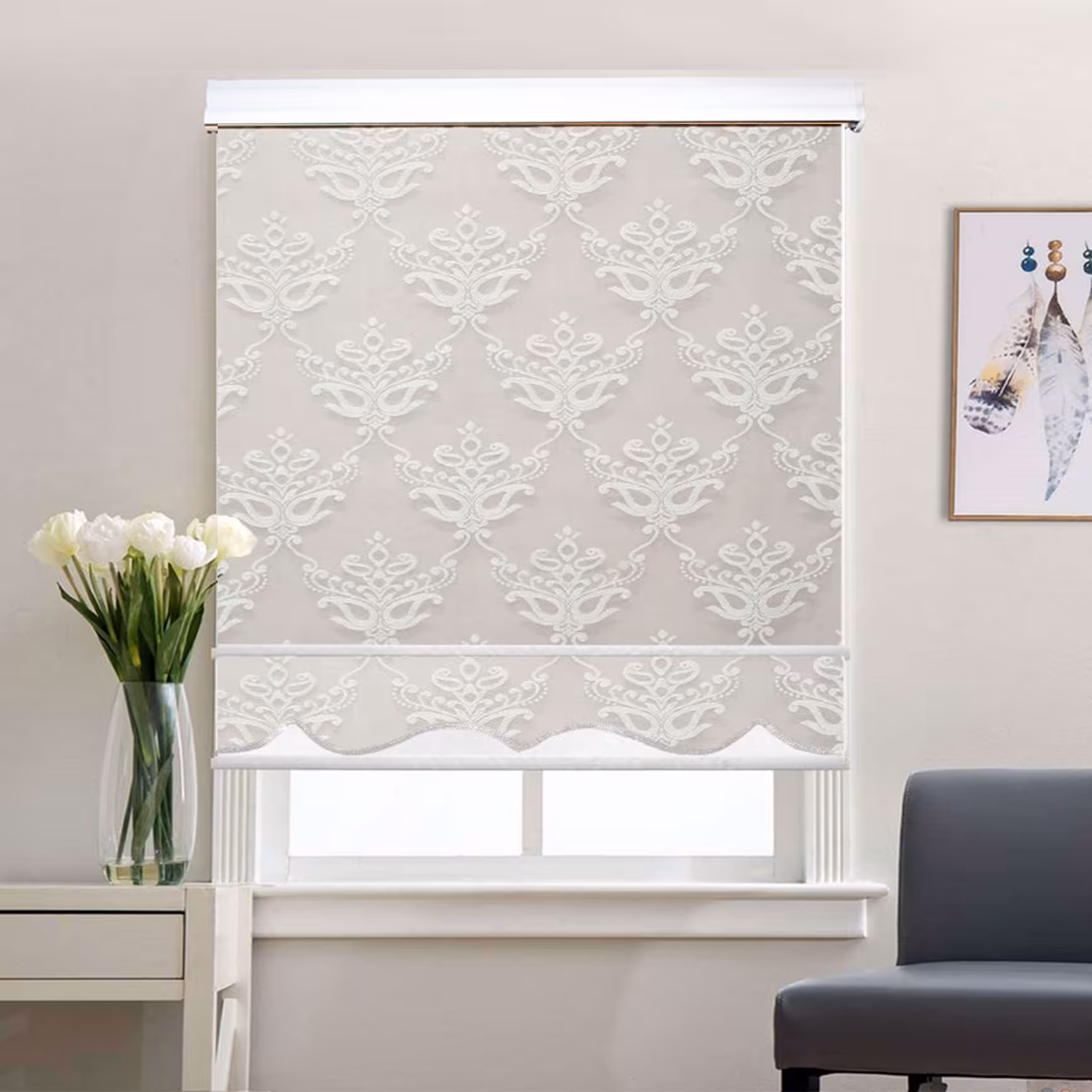 پرده زبرا شب و روز زیو کد 102 سایز 120x200 سانتی متر