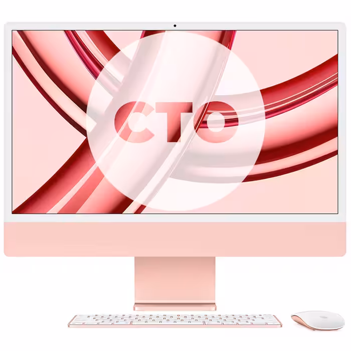 آی مک 24 اینچ M3 کاستوم پردازنده 8core - 10core حافظه رم 16 گیگابایت ظرفیت 512 گیگابایت SSD صورتی Z19M0001T - Hiapple.ir