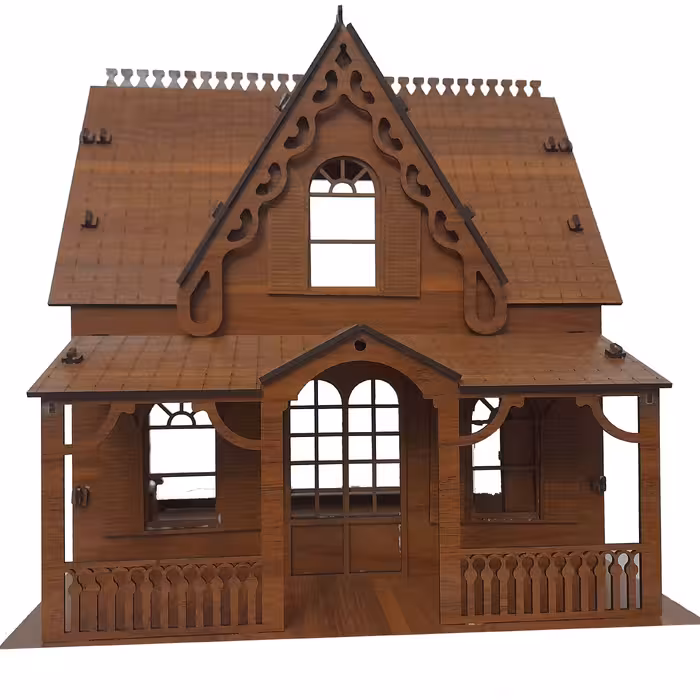 پازل سه بعدی چوبی خانه عروسکی مدل DL101 کارادکور

