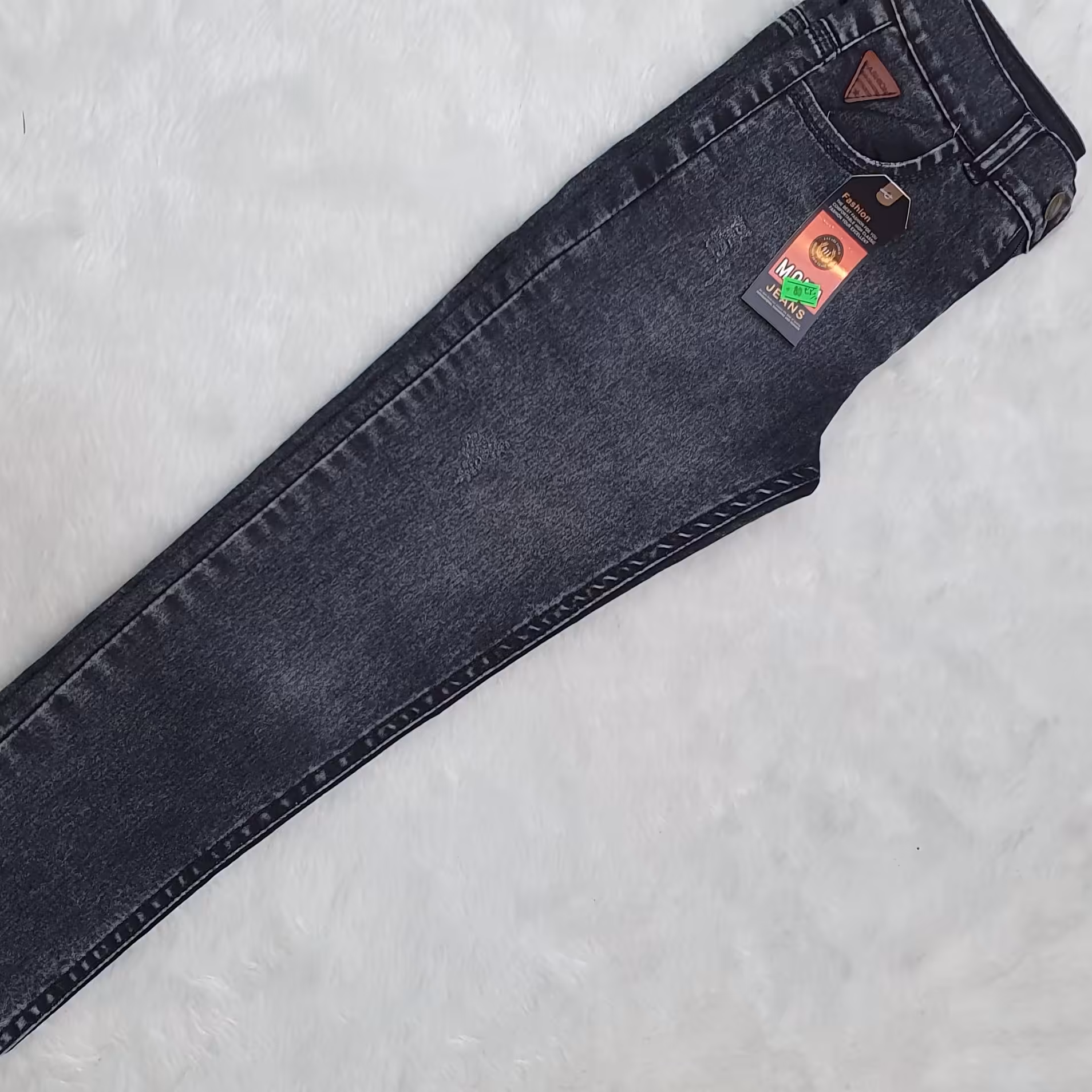 شلوار جین پسرانه راسته رنگ زغالی بسیار با کیفیت ارسال رلیگان