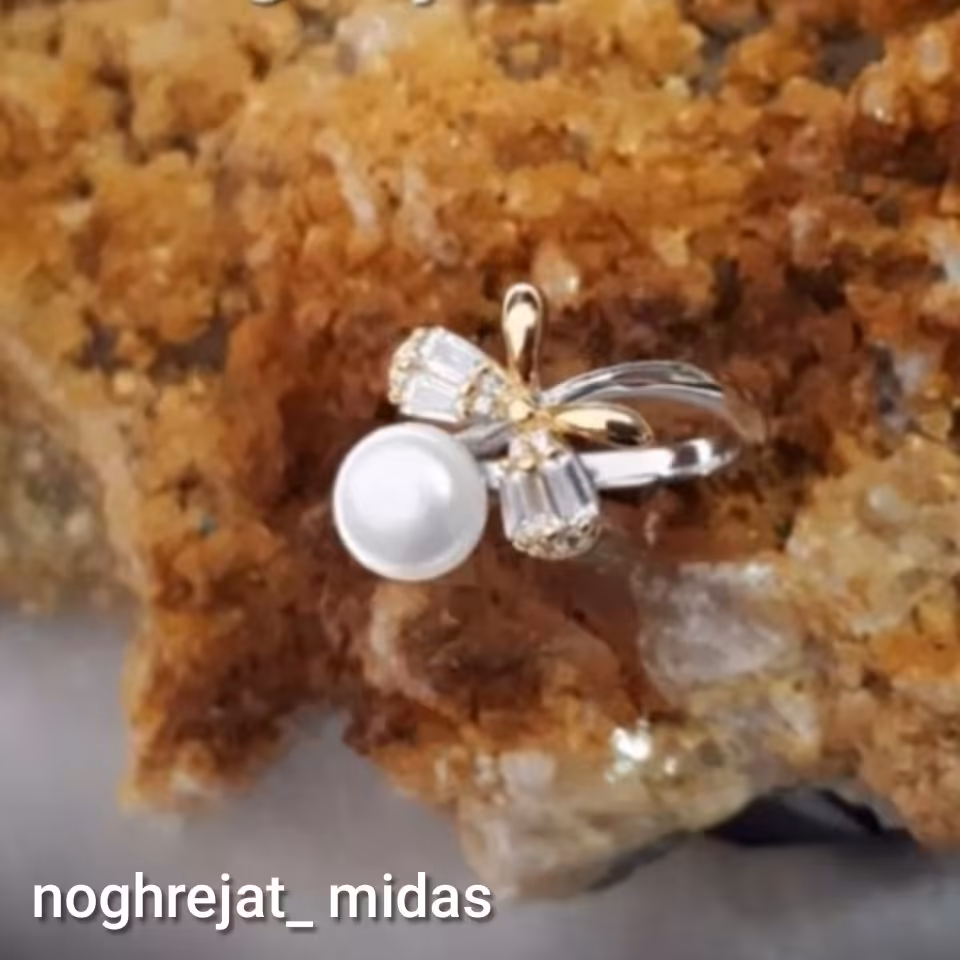 انگشترزنانه نقره جواهرمرواریداصل