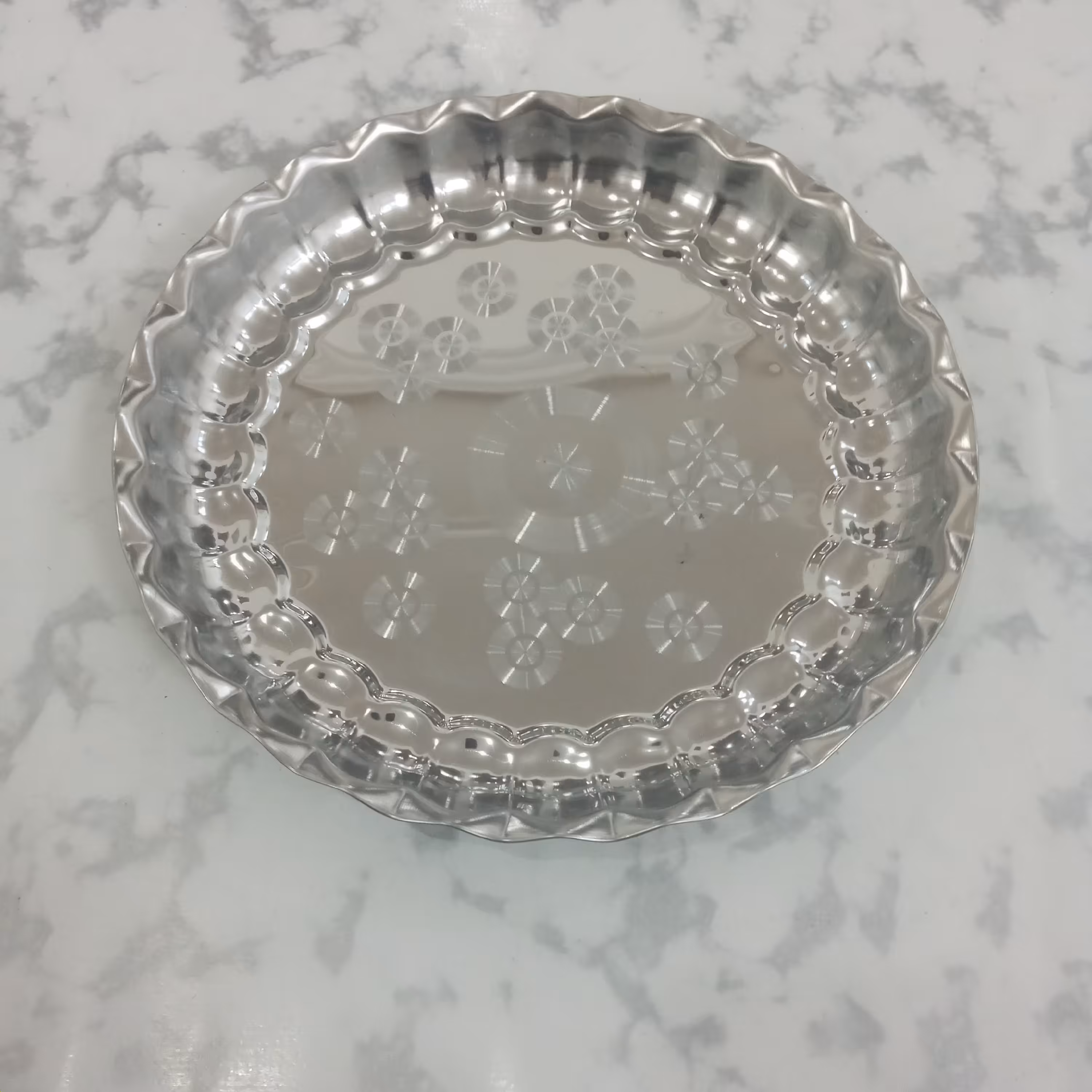 سینی استیل انگشتی سایز 24 سانتی متر 