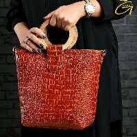 کیف چرم دستی زنانه دستدوز پریزاد