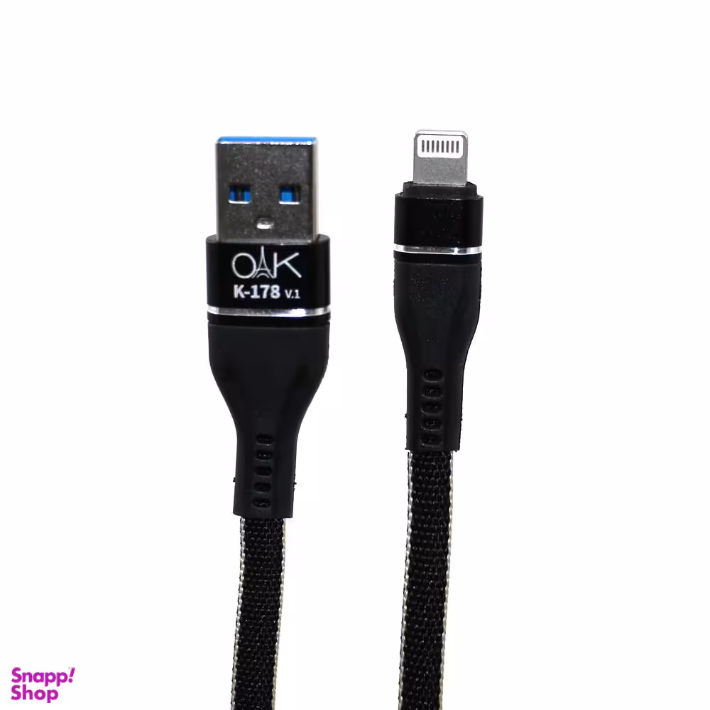 کابل تبدیل USB به Lightning اوآک (Oak) مدل K-178 به طول 1m