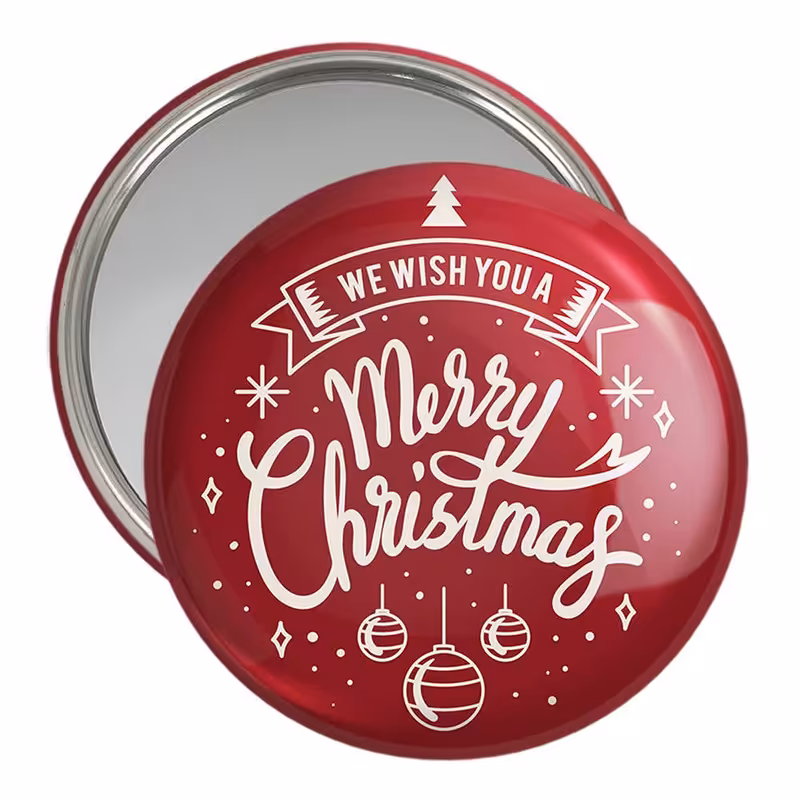 آینه جیبی خندالو مدل کریسمس Christmas  کد 22156