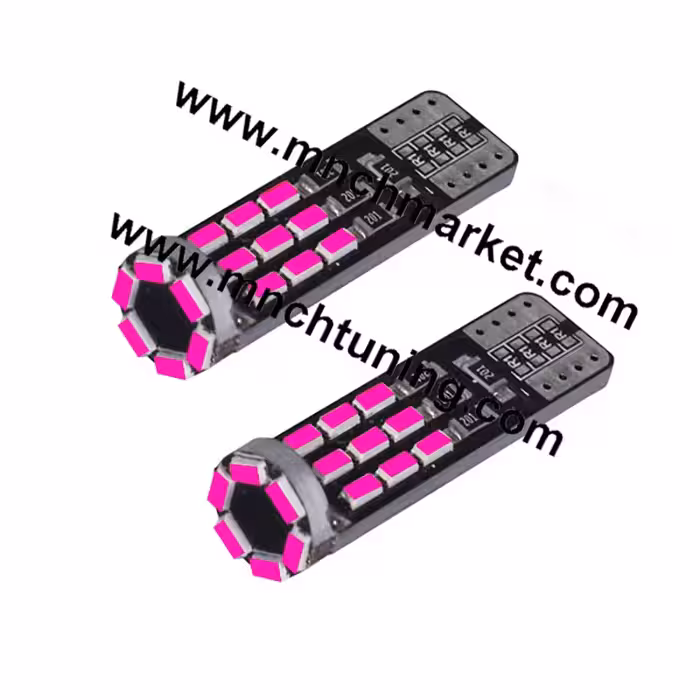 لامپ چراغ کوچک 24 ال ای دی رنگ صورتی قابل نصب برای خودرو  و موتور سیکلت