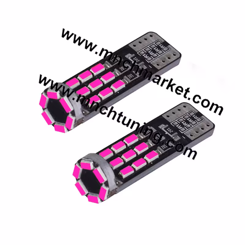 لامپ چراغ کوچک 24 ال ای دی رنگ صورتی قابل نصب برای خودرو  و موتور سیکلت