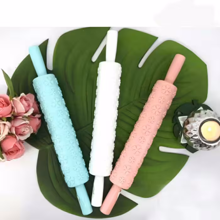 وردنه پلاستیکی مرسه طرح گل دو عددی با ارسال رایگان