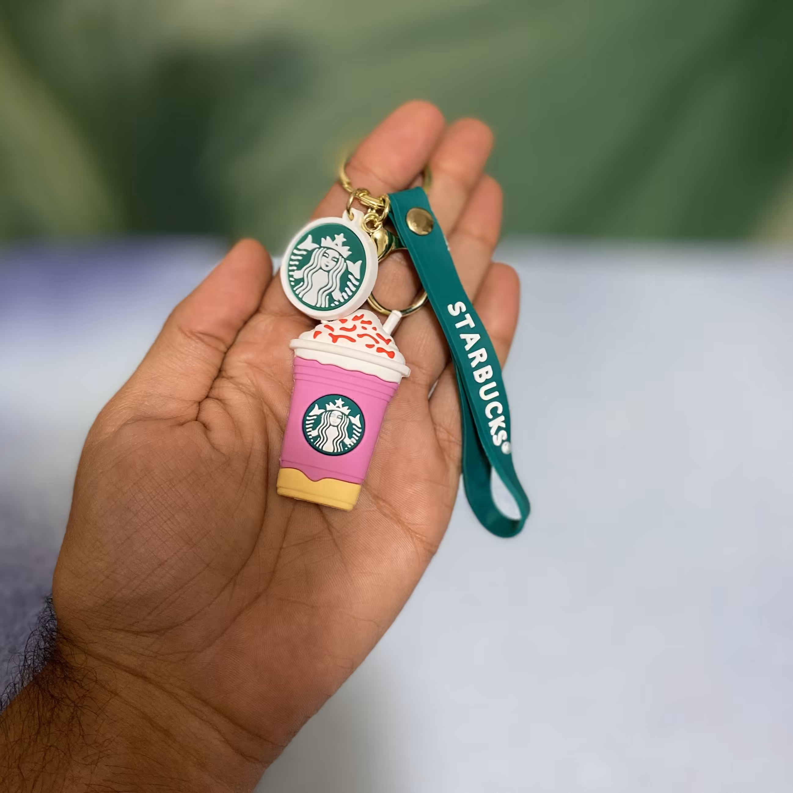 جاکلیدی سیلیکونی طرح اسموتی بستنی رنگ صورتی