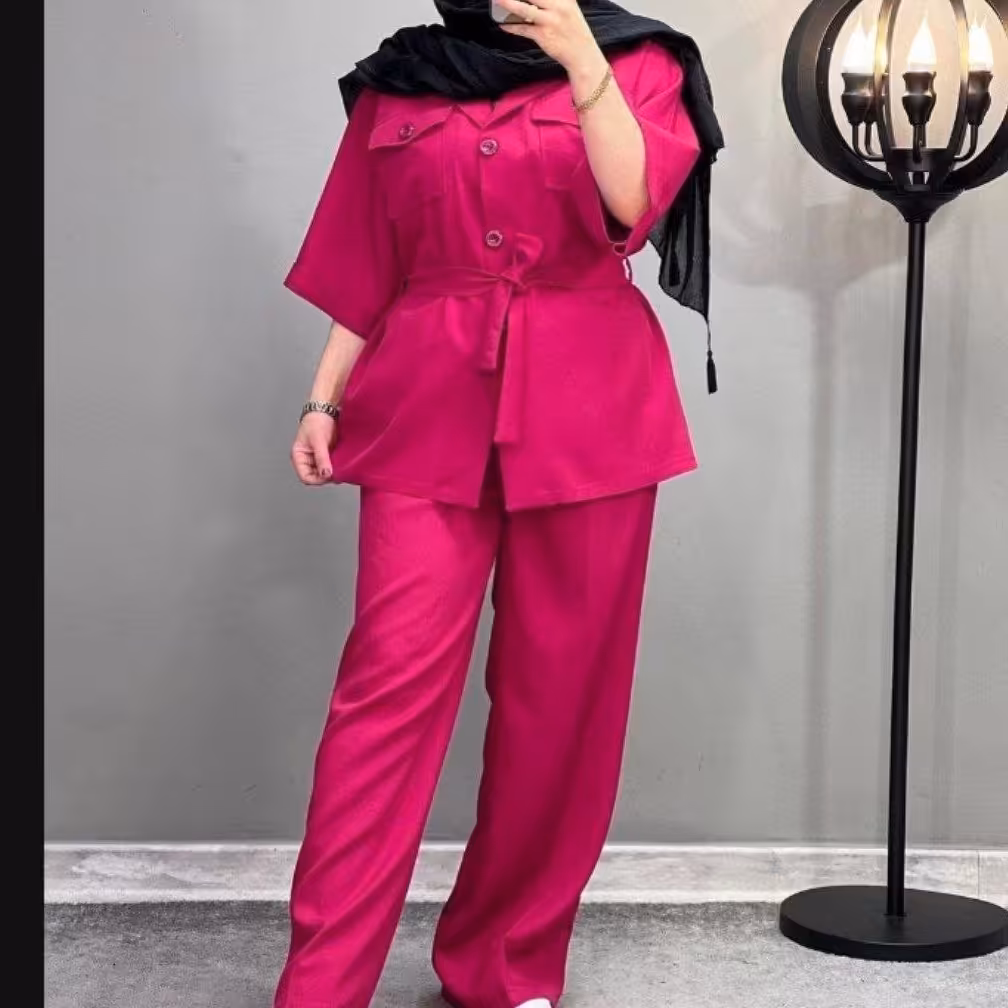 مانتو آستین سه رب و شلوار 