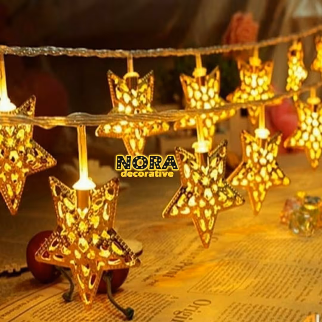 ریسه ستاره طلایی 2 متری باطری خور