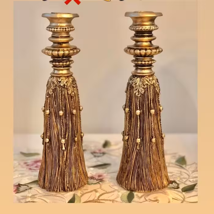 مجسمه دکوری پتینه هدیه تزیینی هنری کادو شمعدان انگلیش هوم