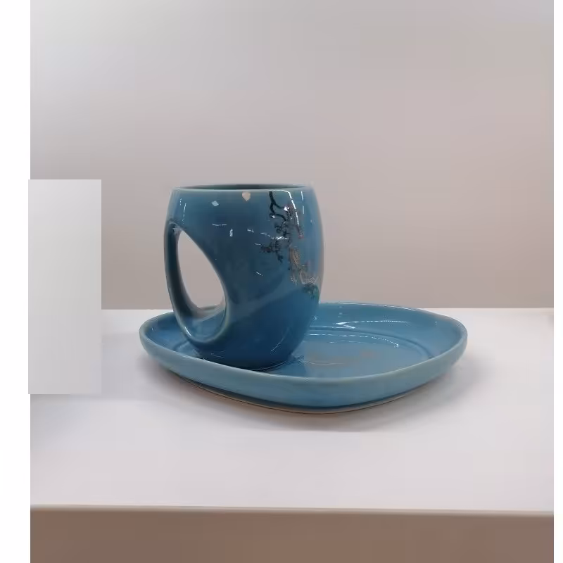 ست پذیرایی آتوسا مجموعه دو عددی رنگ آبی فیروزه ای