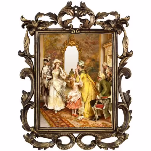 تابلو آینه ای پلی رزین مدل THE WAIT کد PH-70017-A4