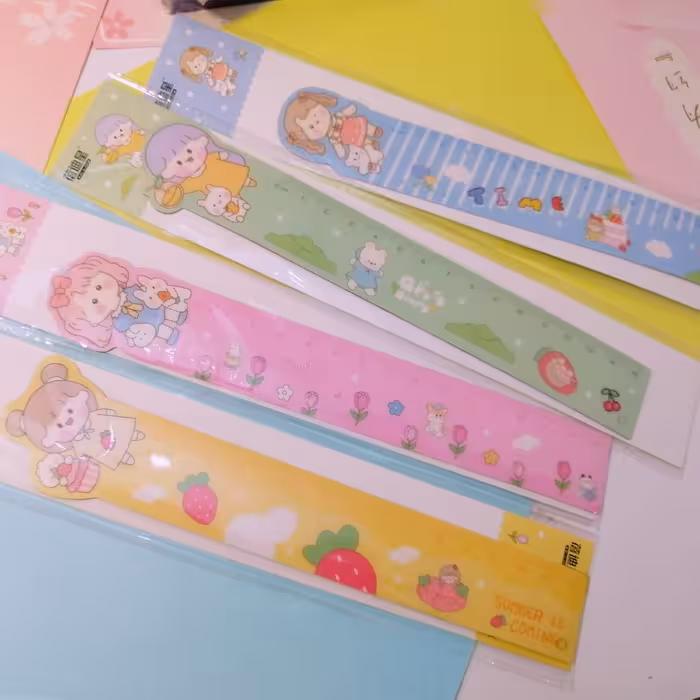 خط کش مگنتی نشکن طرح دختر کیوت 