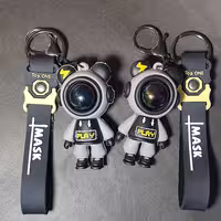 دم یا آویز کلیدی سیلیکونی اصل دو قفله طرح فضانورد 