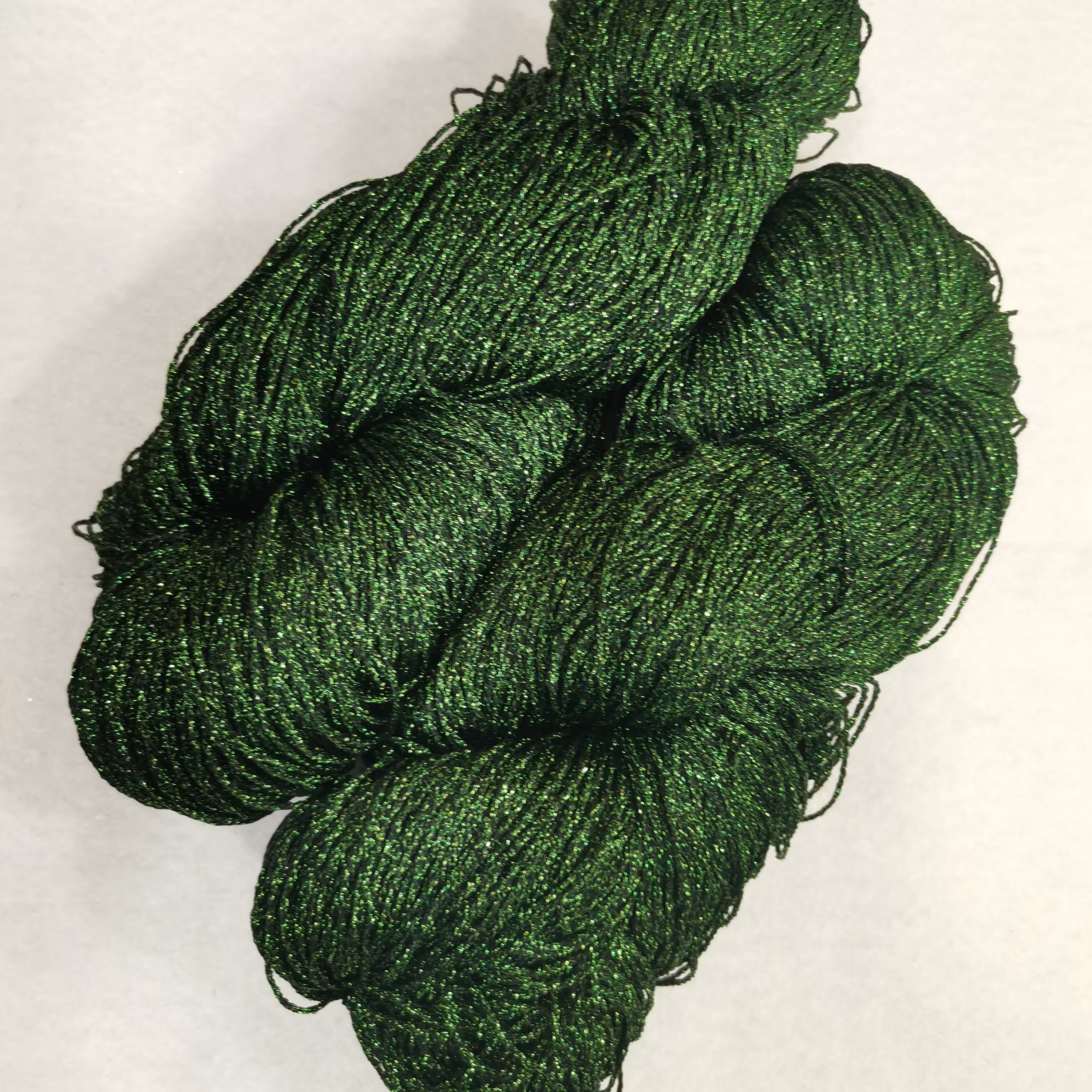 ابریشم لمه دار سبز 200 گرمی