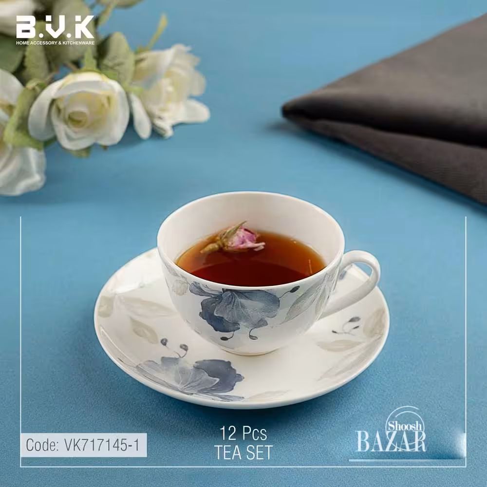 سرویس چای خوری 12 پارچه بن چاینا بی وی کی کد 717145