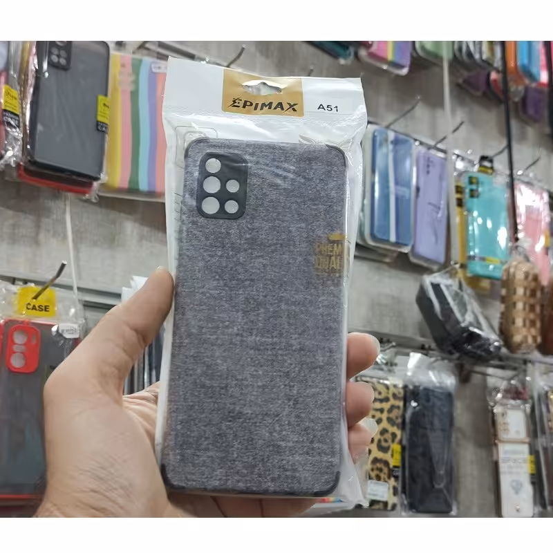 گارد چرمی سامسونگ A51 رنگ طوسی