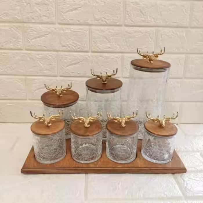 پاسماوری 7 پارچه درب چوبی