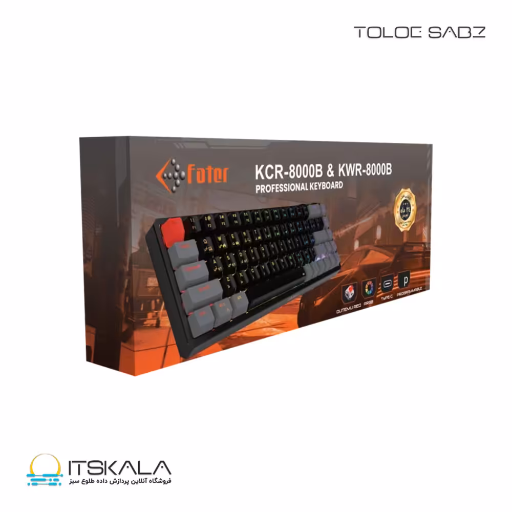 کیبورد گیمینگ مکانیکال [بی سیم] فاطر مدل KWR-8000W