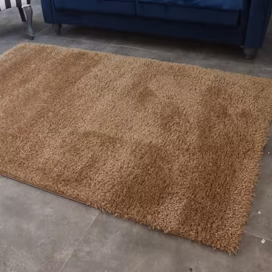 فرش شگی پرز بلند فلوکاتی نسکافه ای