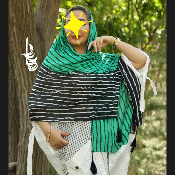 شال نخی منگوله دار خوشرنگ و خاص