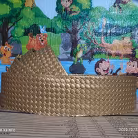 باکس گهواره نوزادی سایز 45در 25 طرحدار بافتی طلایی رنگ