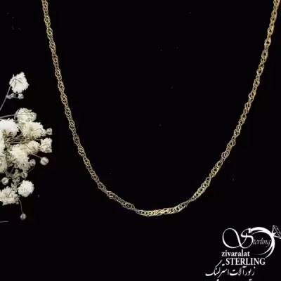 گردنبند (زنجیر) استیل طرح طلا کد 16149