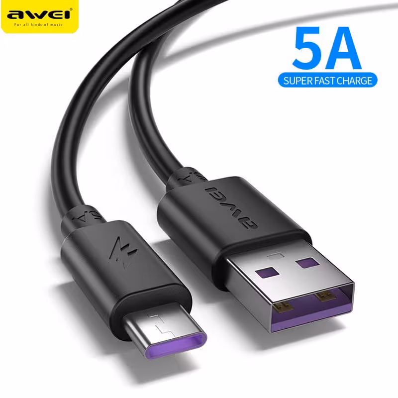 کابل شارژ تایپ سی awei مدل CL-110T   