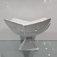 کاسه لاله بزرگ پایه دار تولید شرکت لمون خط طلا دار (پس کرایه)