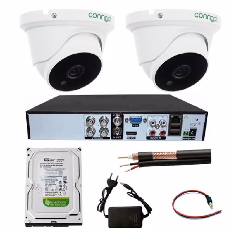 پکیج 2 عددی دوربین مداربسته AHD (کامل و آماده نصب)