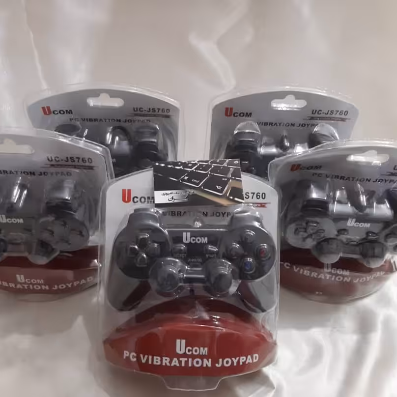 دسته بازی Ucom  مدل uc js760 پشتیبانی از بازی های کامپیوتری دارای شوک دوبل  نصب آسان