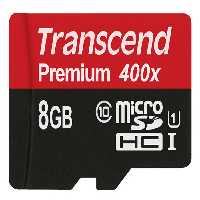 رم میکرو اس‌ دی 8 گیگابایت ترنسند Transcend 8GB microSD Premium 400X Class 10