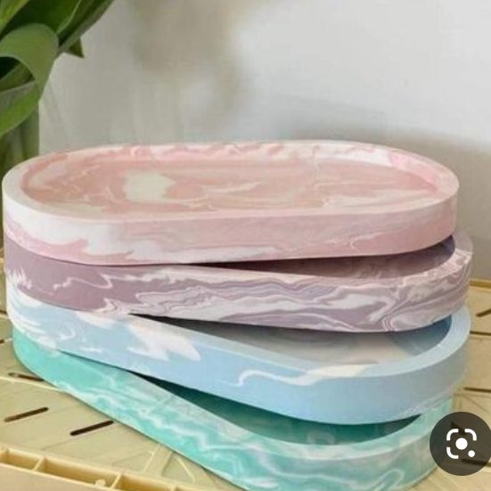 سینی بتنی بیضی