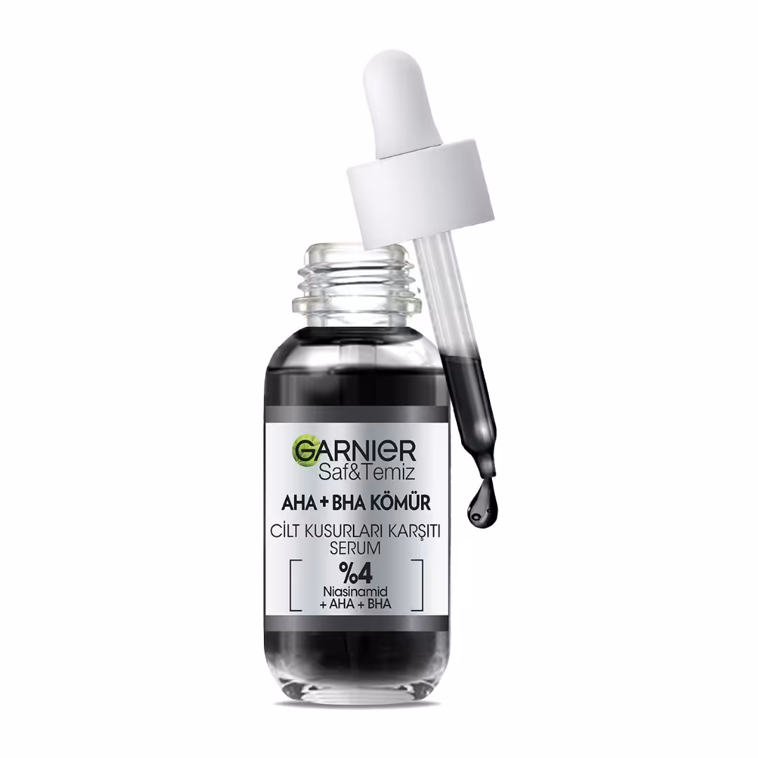 سرم لایه بردار زغال گارنیر حاوی AHA BHA حجم 30میل