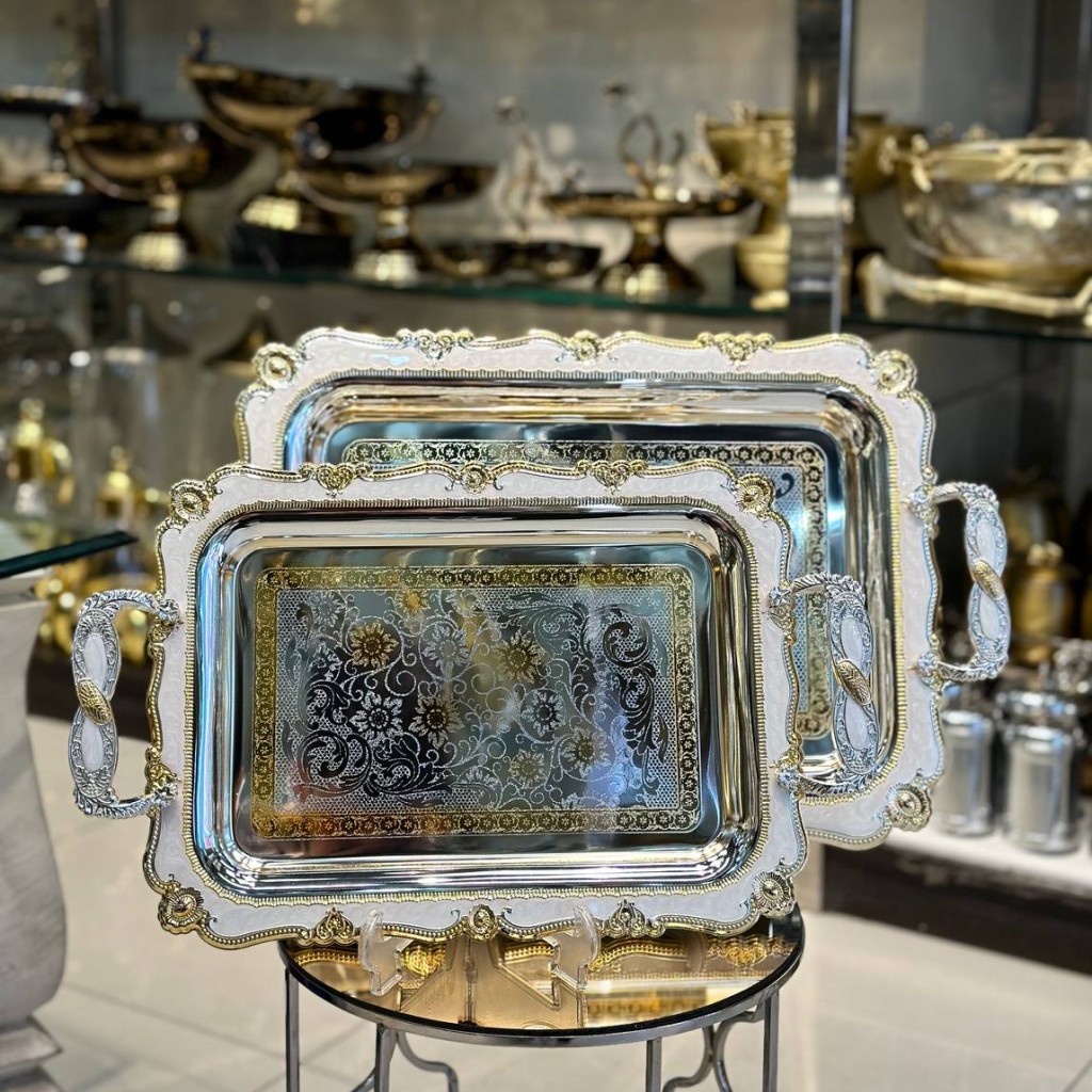 سینی استیل 2تیکه خارجی
