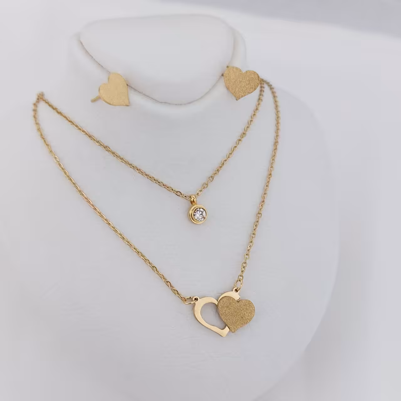 نیمست دو لاین کد11622طرح طلا.استاینلس استیل.با آبکاری طلا.ضد حساسیت.رنگ ثابت