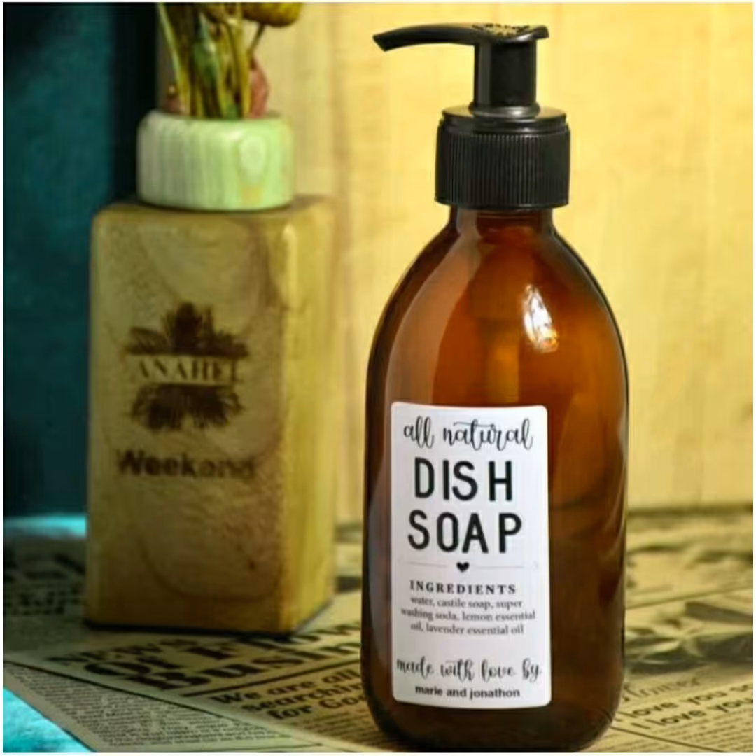 جا مایع شیشه ای قهوه ای کد 1341