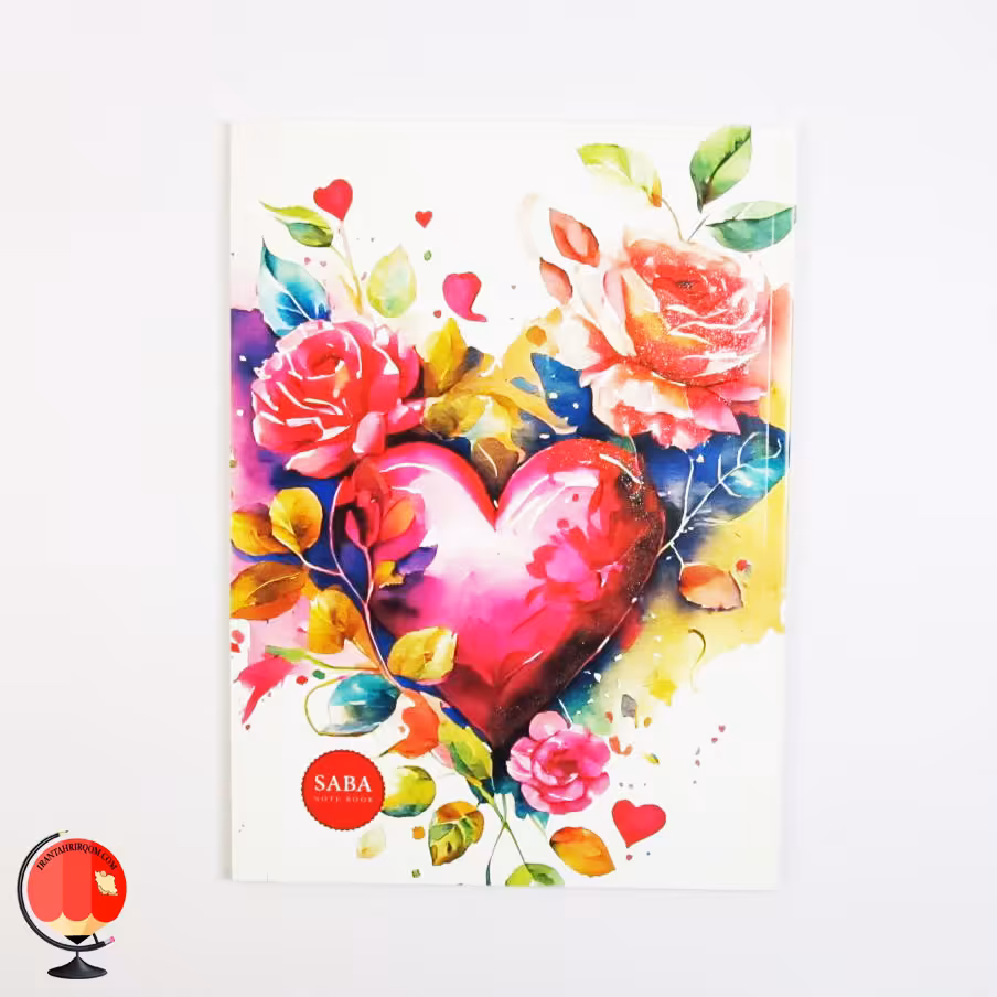 دفتر مشق 50 برگ طرح قلب صبا