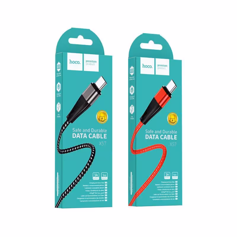 کابل تبدیل USB به Type-C هوکو مدل X57 طول 1 متر (گارانتی تا پایان اسفند 1402)