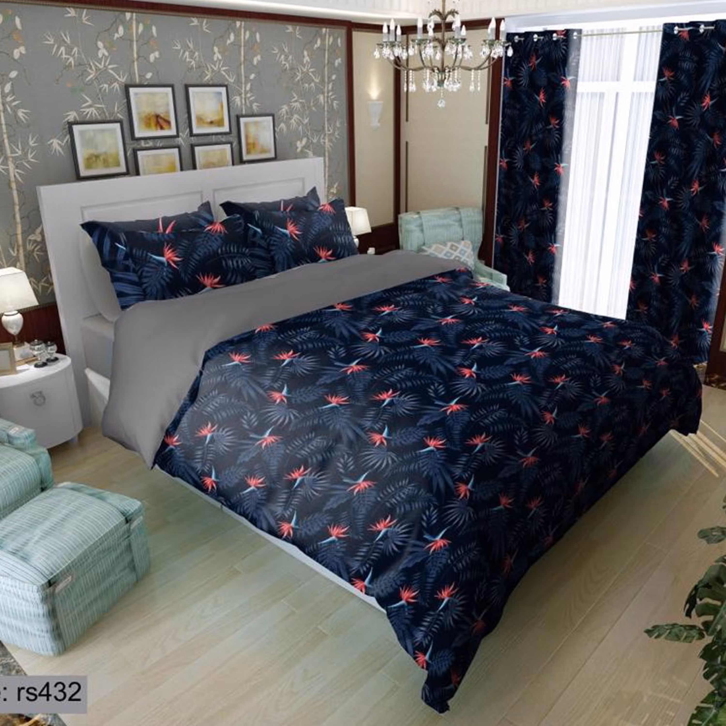 سرویس روتختی 1 نفره تنسل چاپی برندترک لند (Turk Land)  کد rs 432